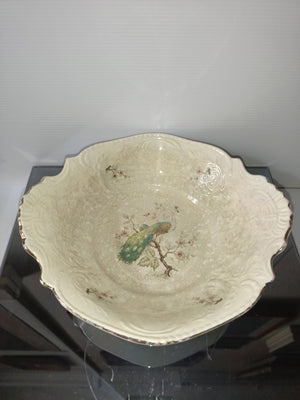 Antica Ciotola In Ceramica Imperial Crown Ivory Stone