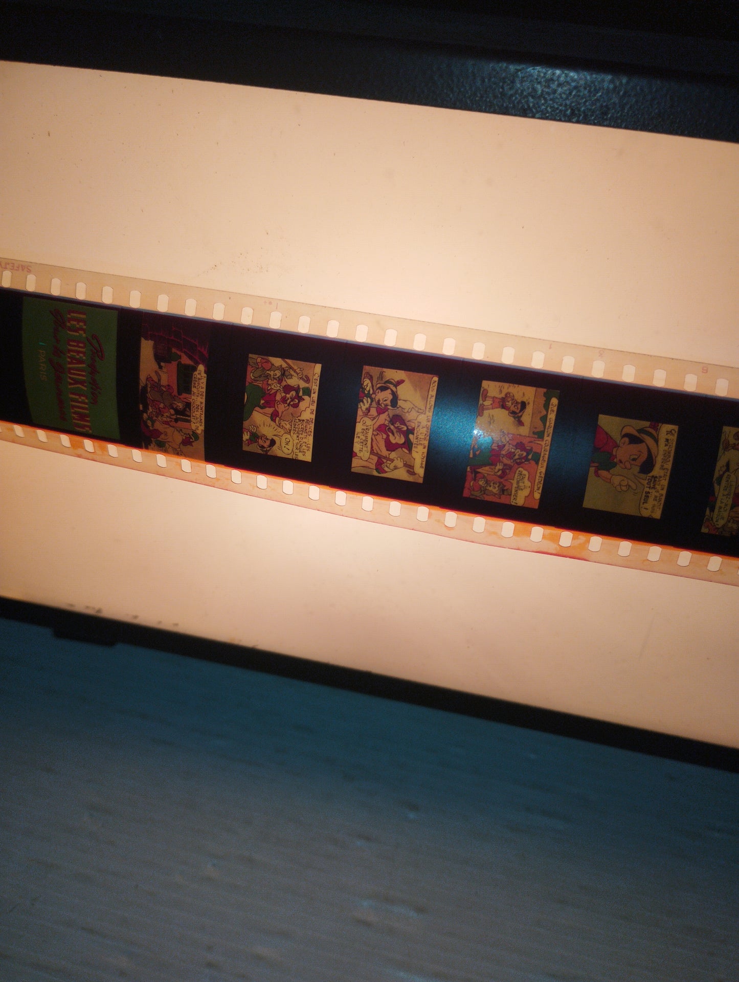 Pellicola 35 mmm Pinocchio Walt Disney Les Beaux Films Paris Vintage