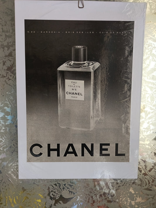 Chanel Eau de toilette N.5 Locandina
Rifilata Da Rivista D'epoca Su Cartoncino