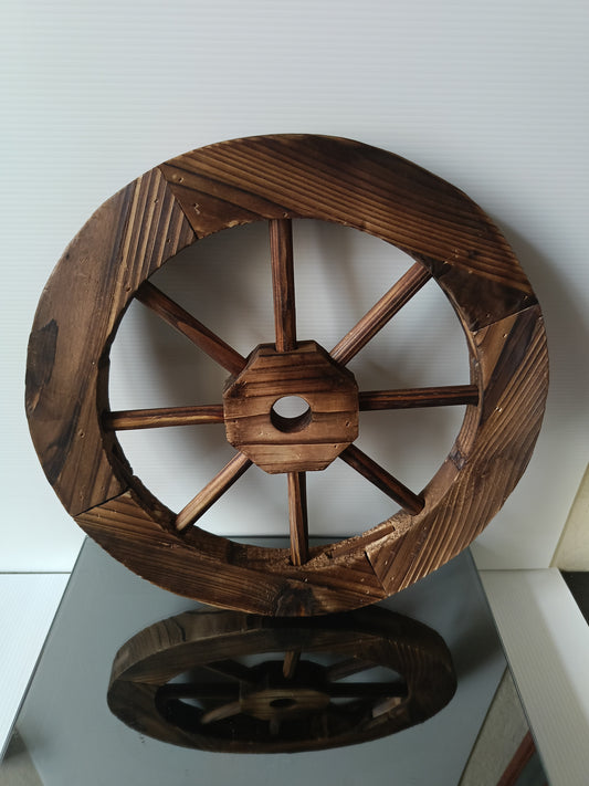 Ruota In Legno Decorativa Diametro 29,5 Cm
