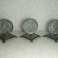 3 Monete Con Base Riproduzioni In Peltro Vintage