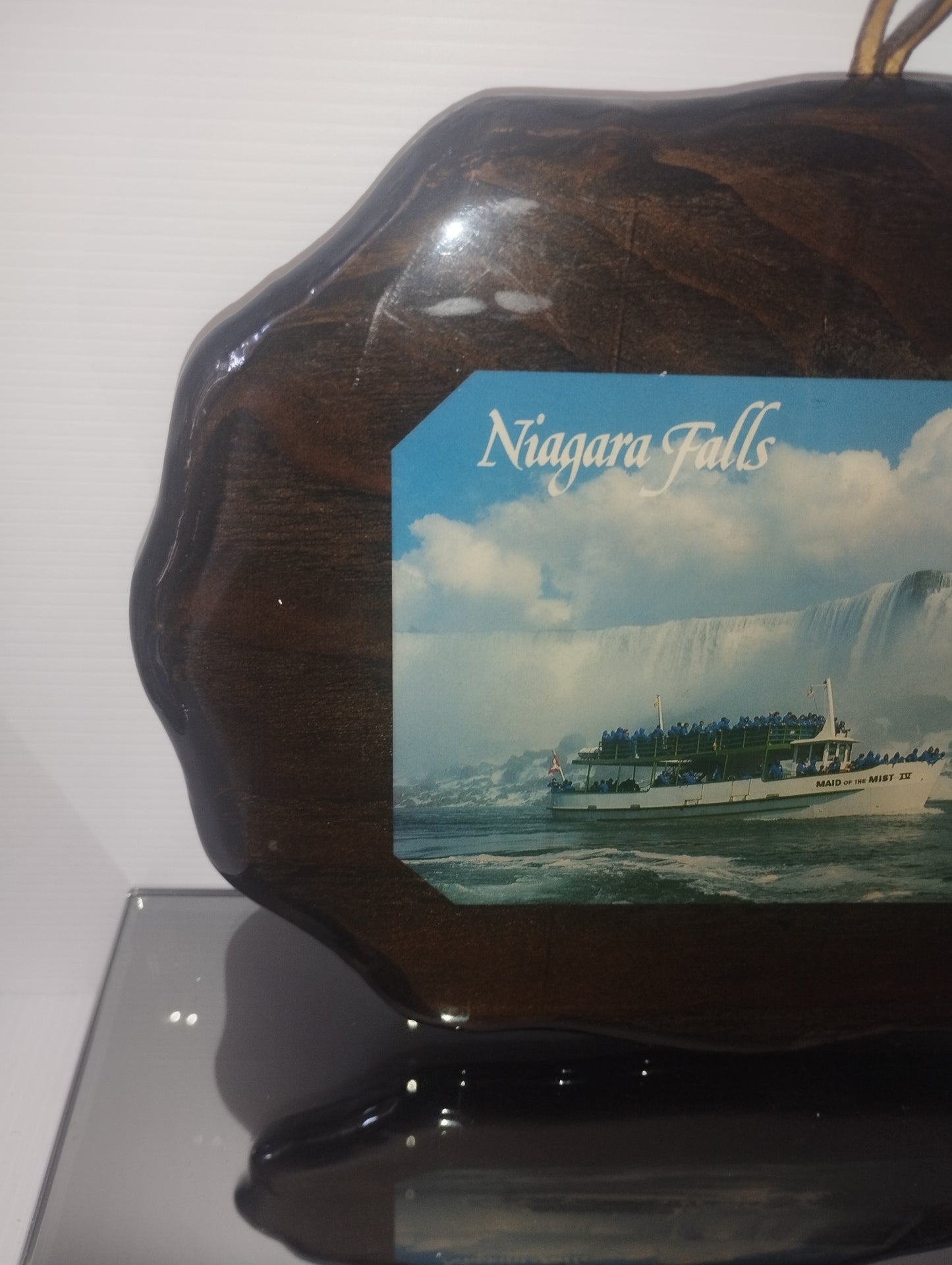 Souvenir Cascate Del Niagara In Legno Vintage