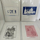 4 Targhe In Plastica Flessibile Su Cartoncino Vintage