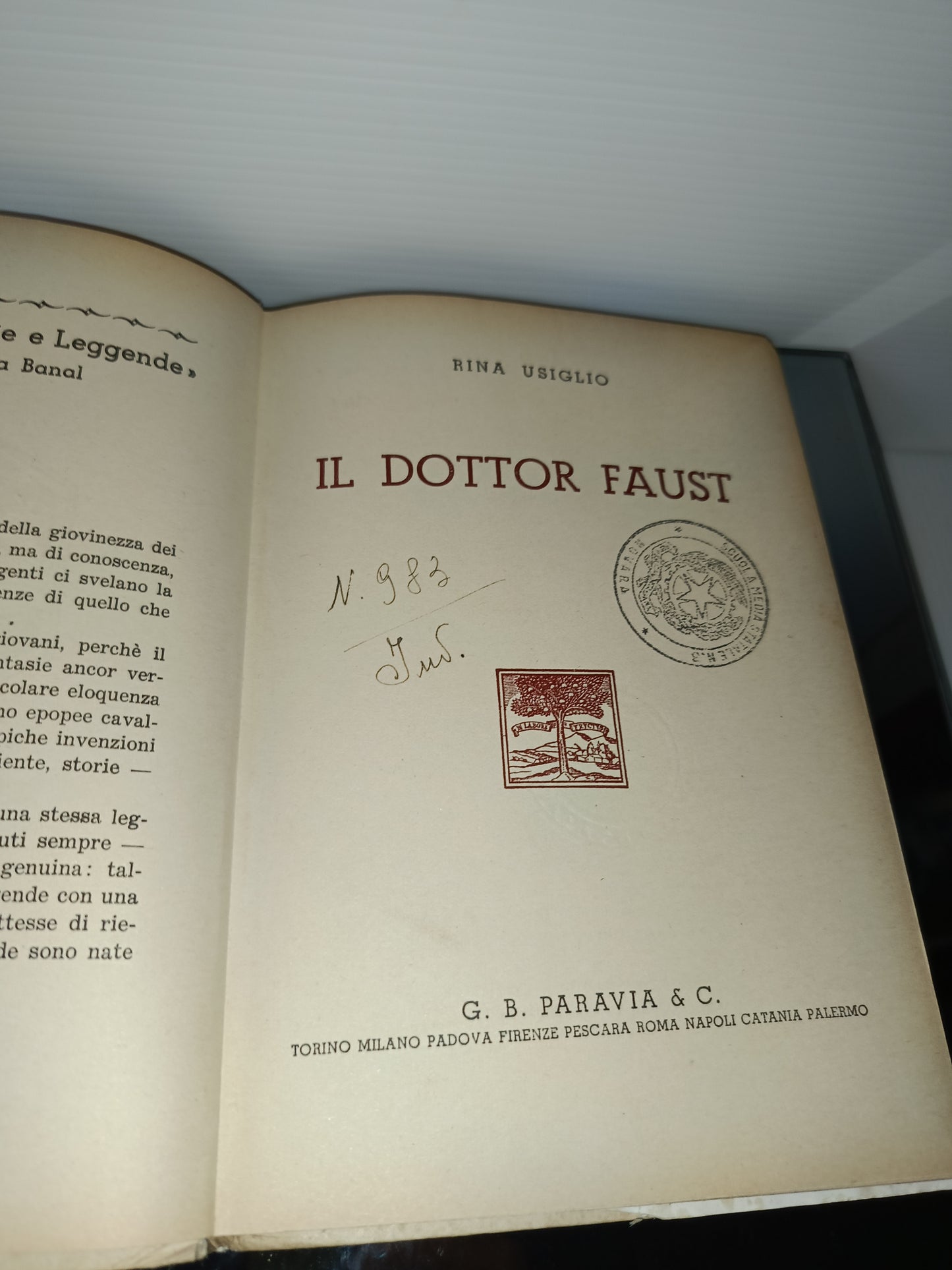 Il Dottor Faust Rina Usiglio
Decorato da Carlo Nicco
Edito nel 1954 da Paravia