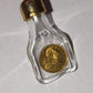 Papa Giovanni XXIII Mini Medaglia in Oro 8 Kt In Bottiglia Vintage