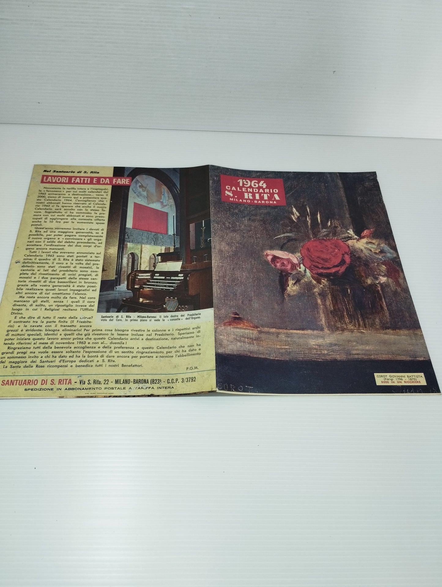 Calendario 1964 Santa Rita Da Cascia
In carta