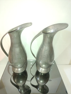 2 Vasi In Peltro Co-Bra Vintage