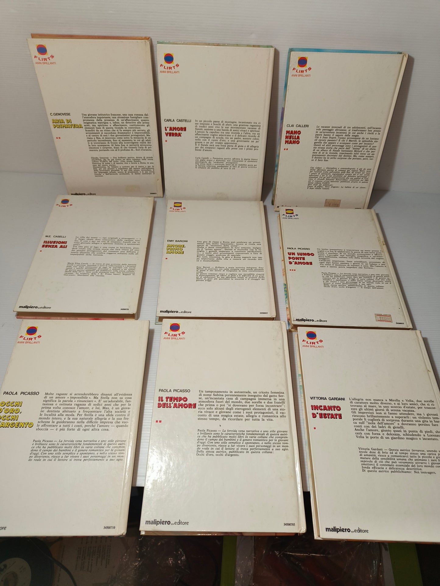 Lotto Romanzi Serie Flirts anni Brillanti anni 80