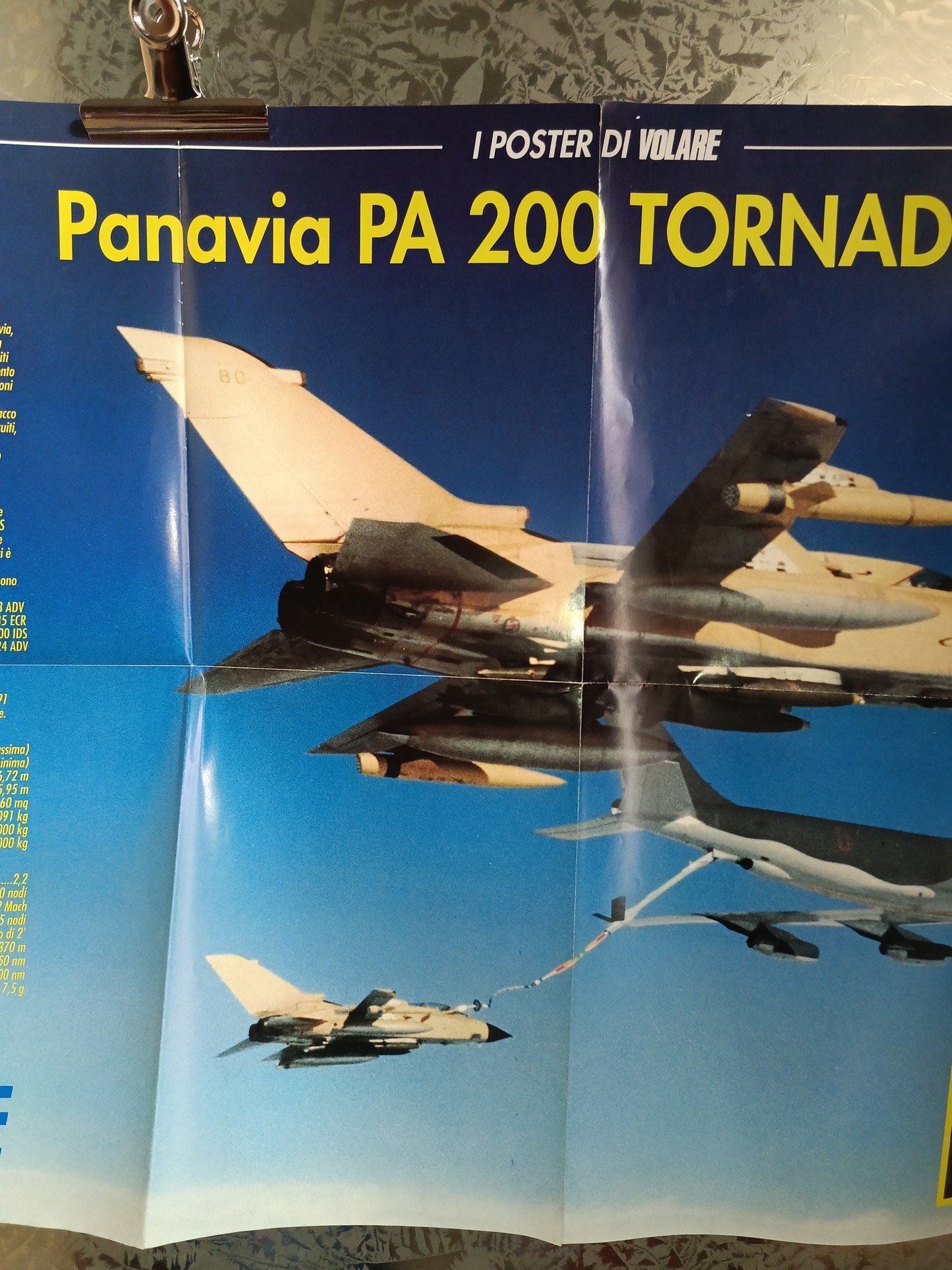 Poster Panavia PA200 Tornado IDS
Allegato al n.89 della rivista Volare aprile 1991