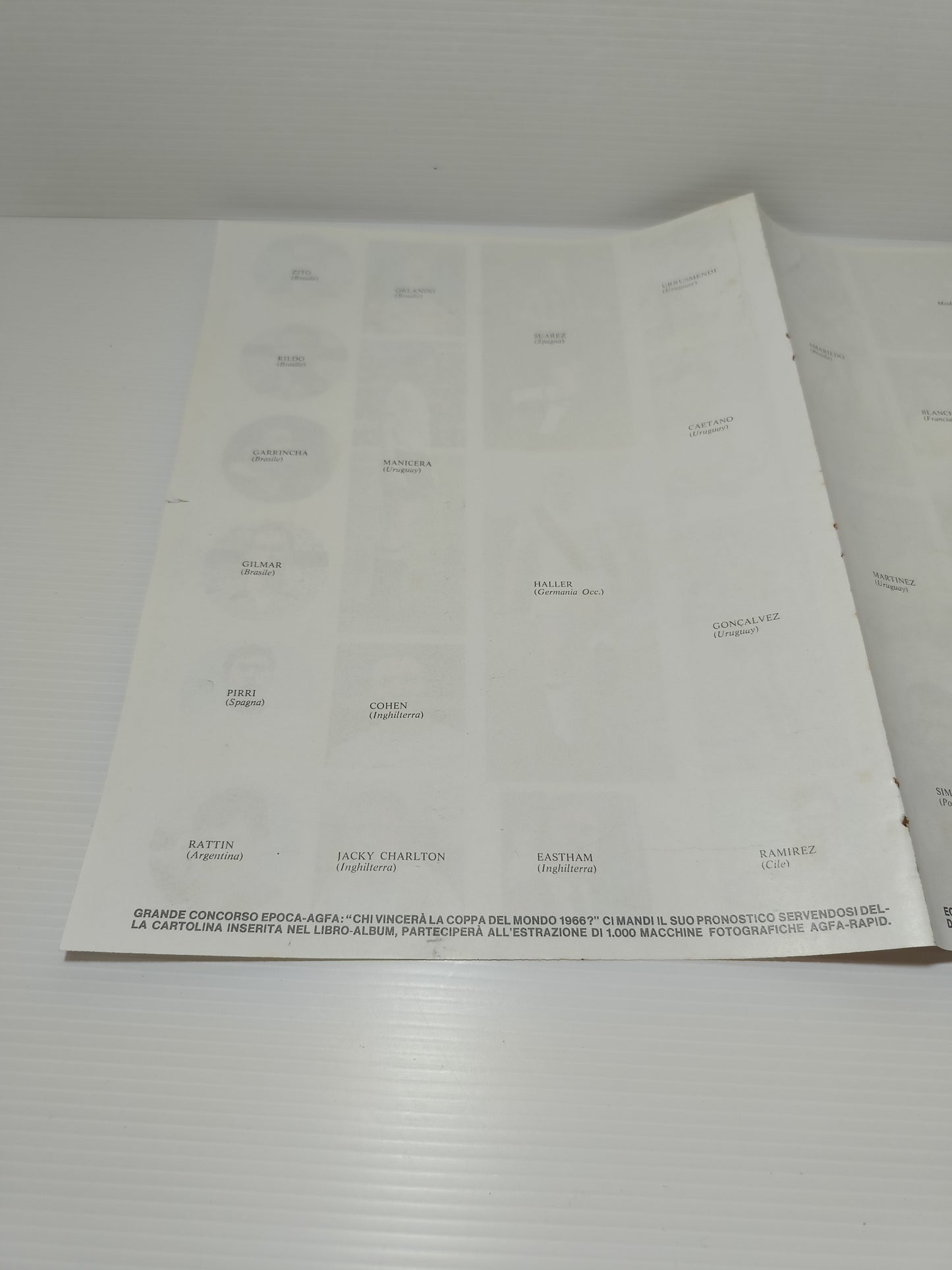 Inserto Figurine Coppa Del Mondo 1966 Rivista Epoca Anni 60