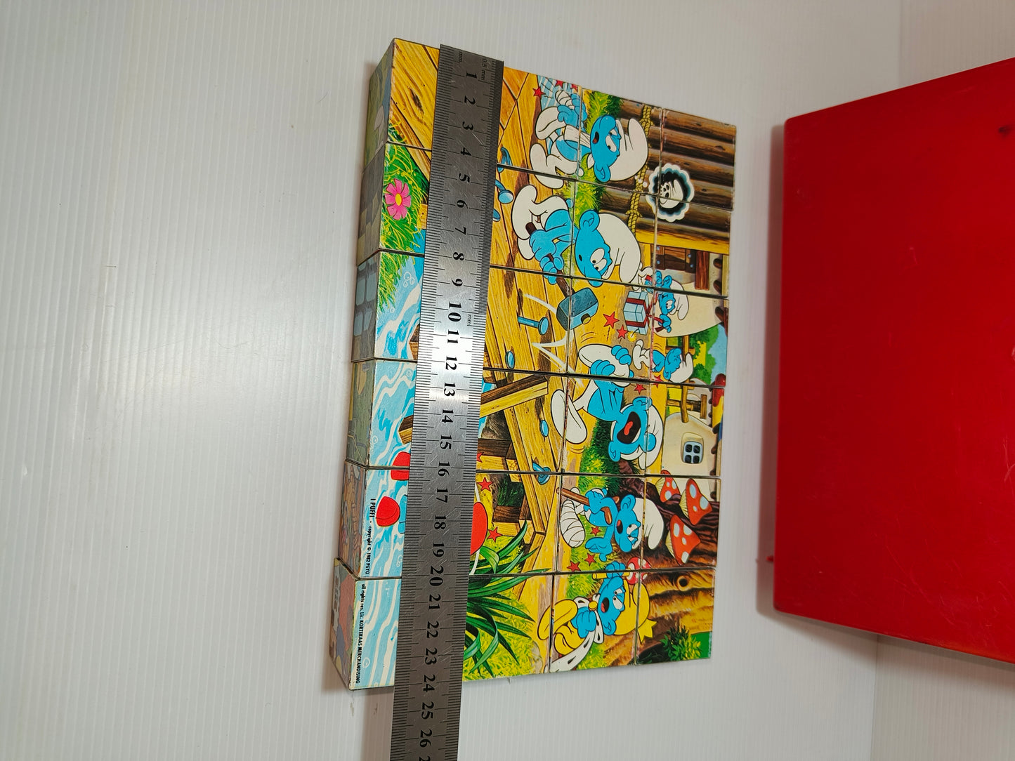 Cubi giocattolo Puffi anni 80, LEGGI