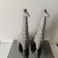 Due Giraffe In Coccio Argentato