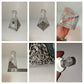 Bottiglietta vintage porta profumo cristallo e argento