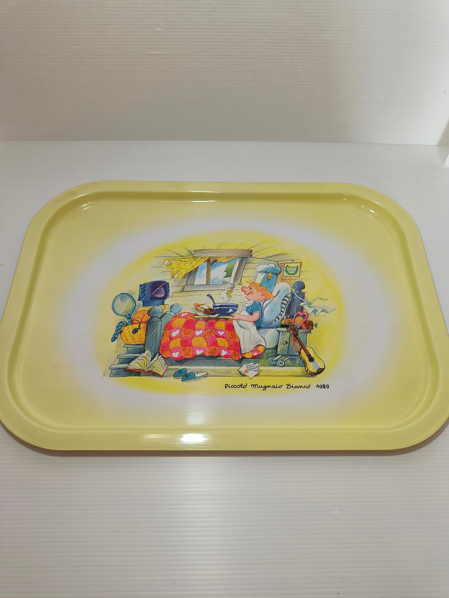 Vassoio Mulino Bianco Piccolo Mugnaio, anni 80 LEGGI