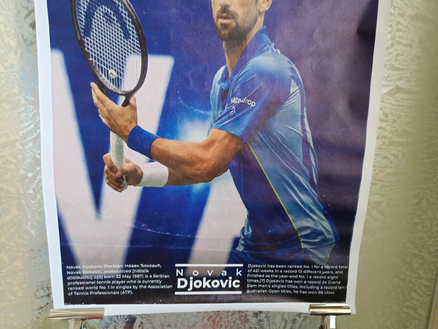 Stampa Su Tela Believe in Youself Djokovic
Misure 77 x 53 Cm
