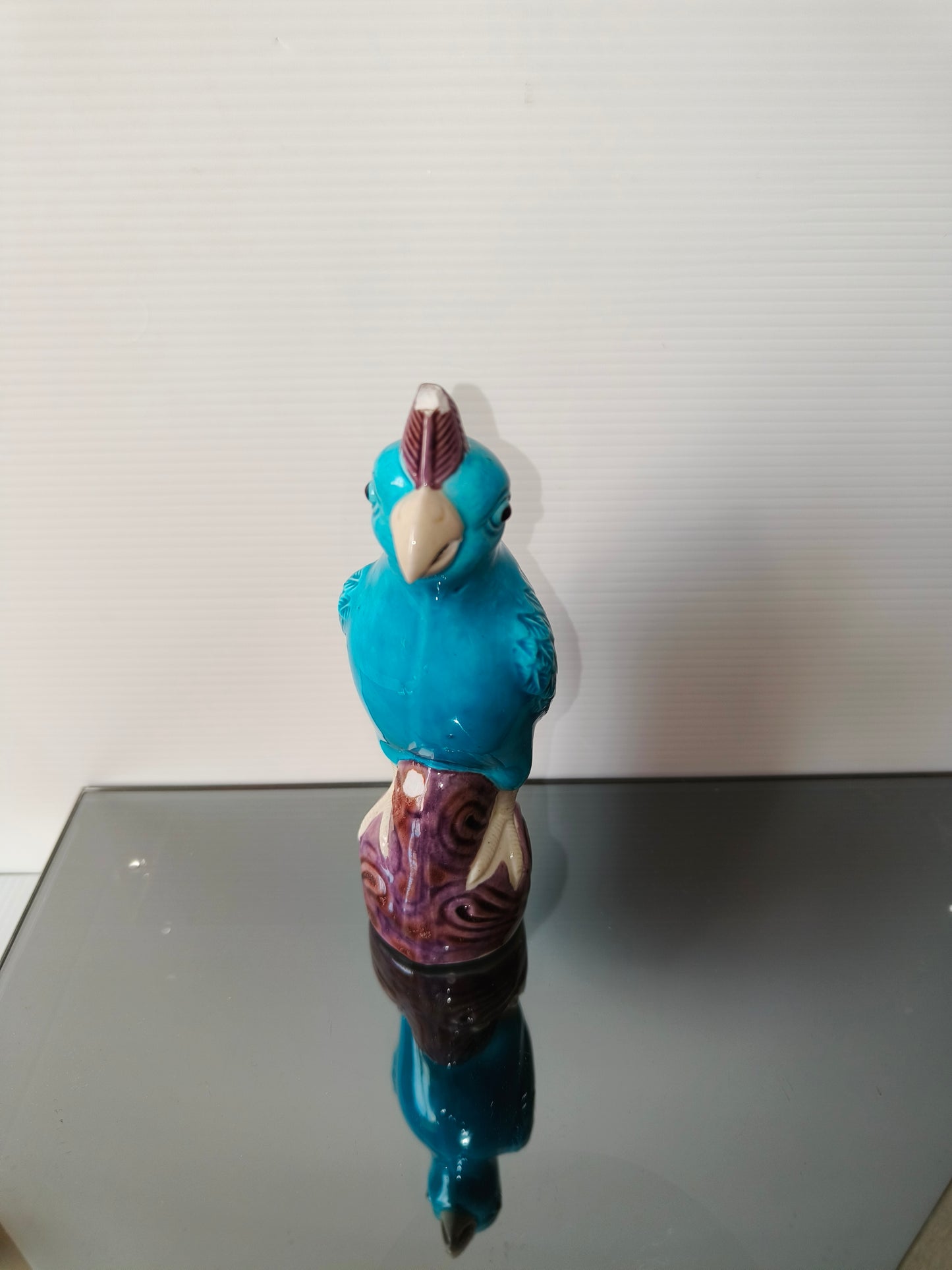 Pappagallo in porcellana smaltata d'epoca, LEGGI