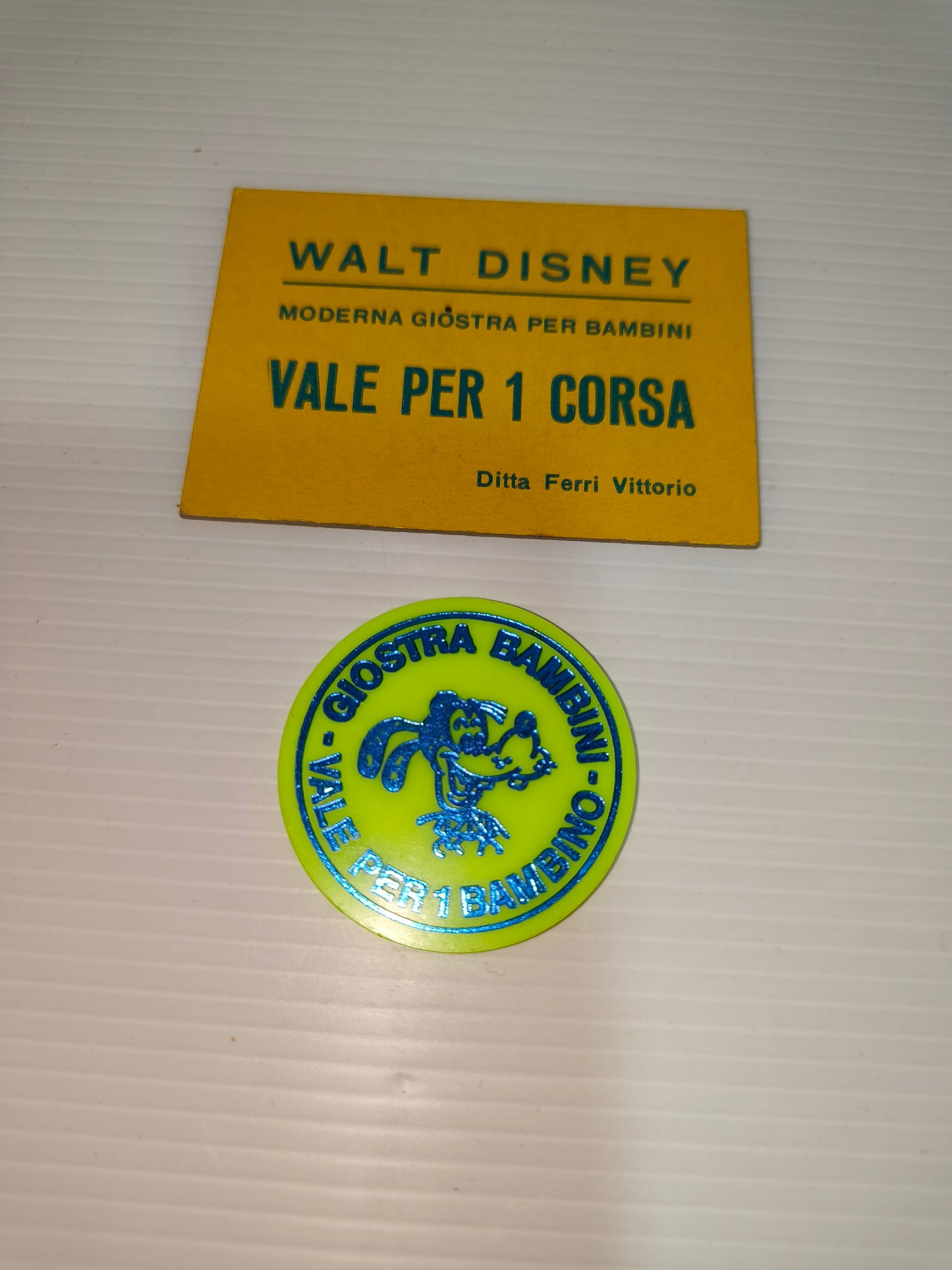 Gettoni giostre bambini vintage, LEGGI