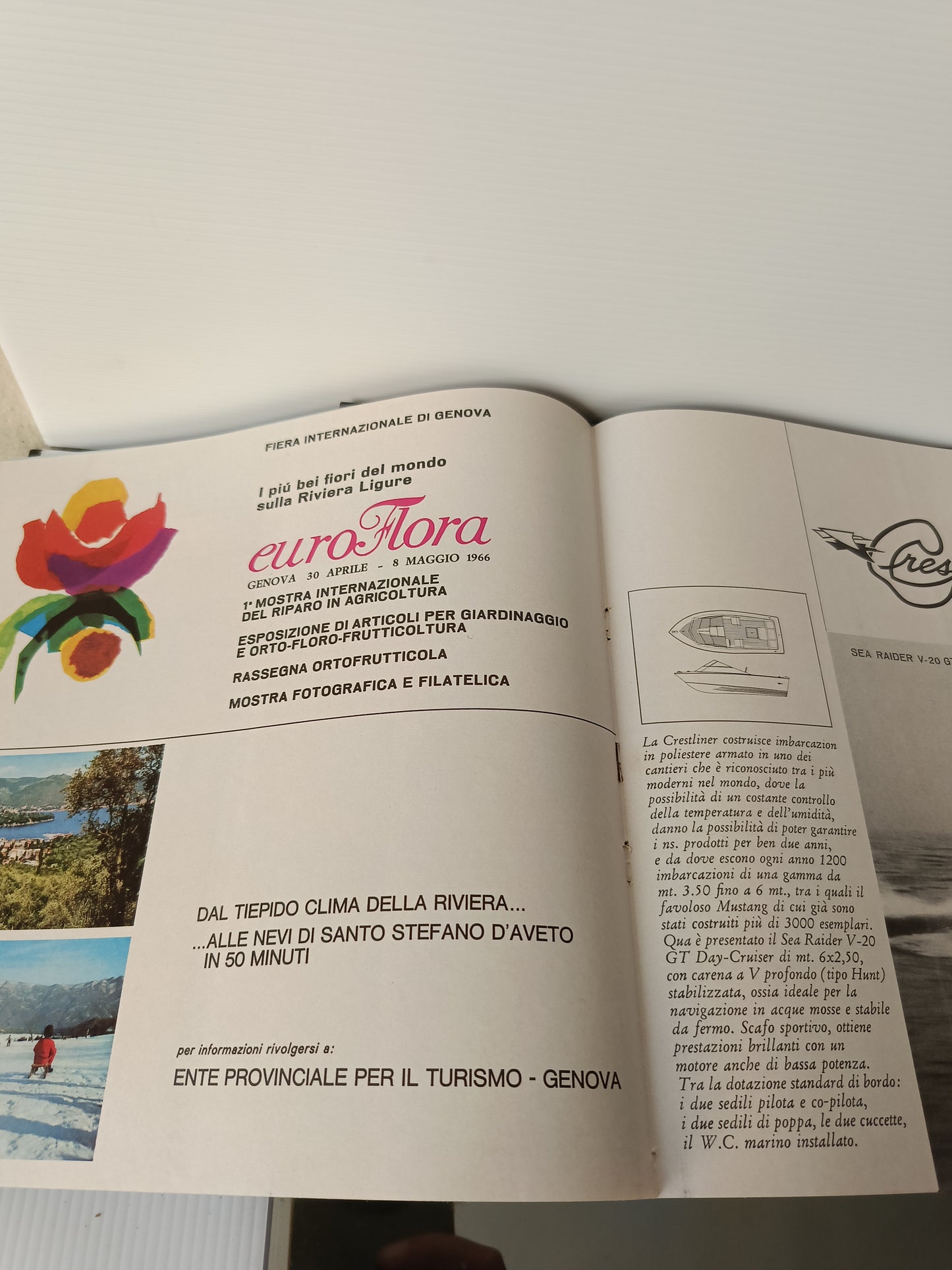 Inserto Pubblicitario 5°Salone Nautico Internazionale Genova  1966