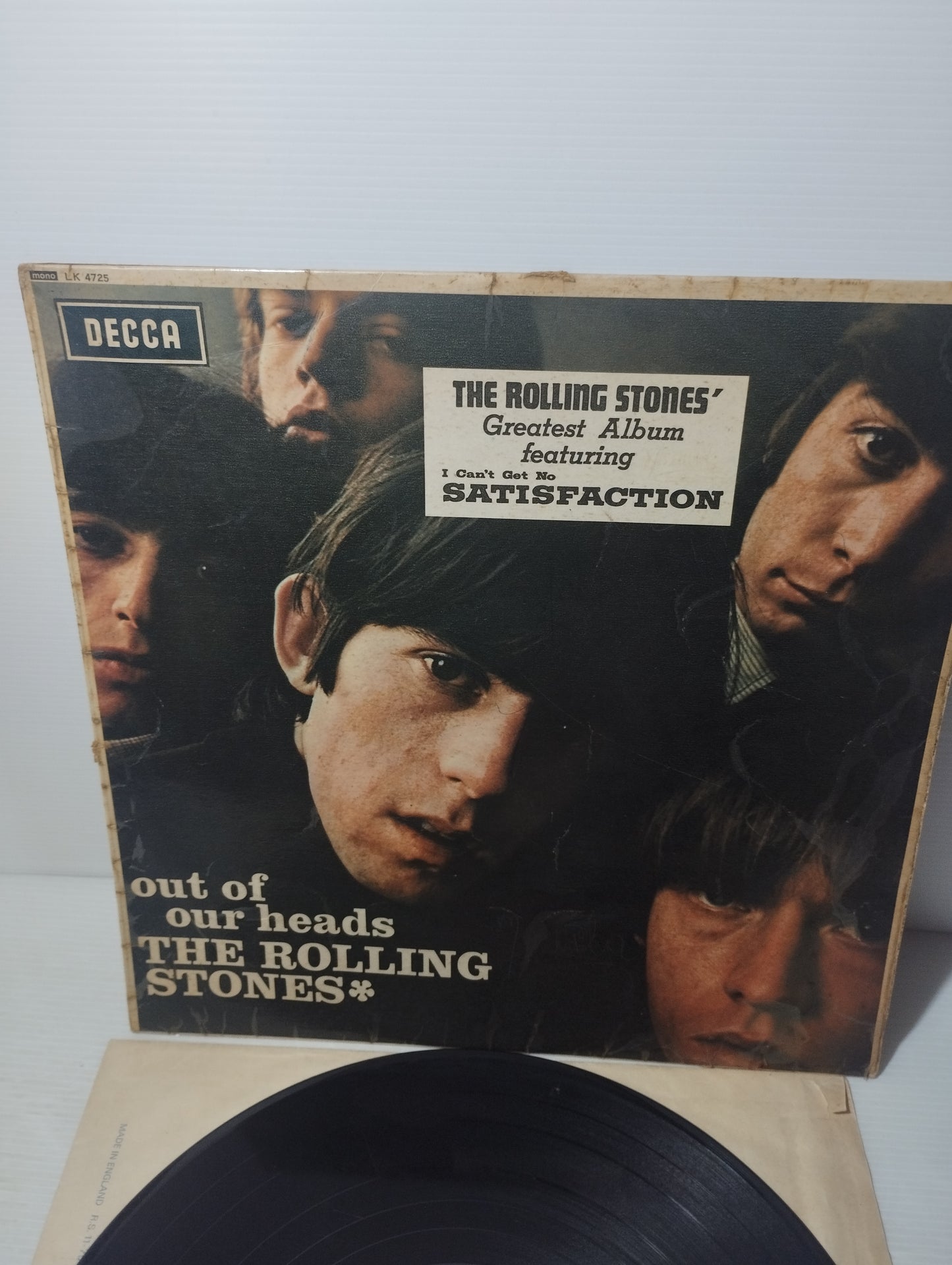 Out Of Our Heads The Rolling Stones Lp Edito nel 1965 da Decca
Mono Cod.LK 4725