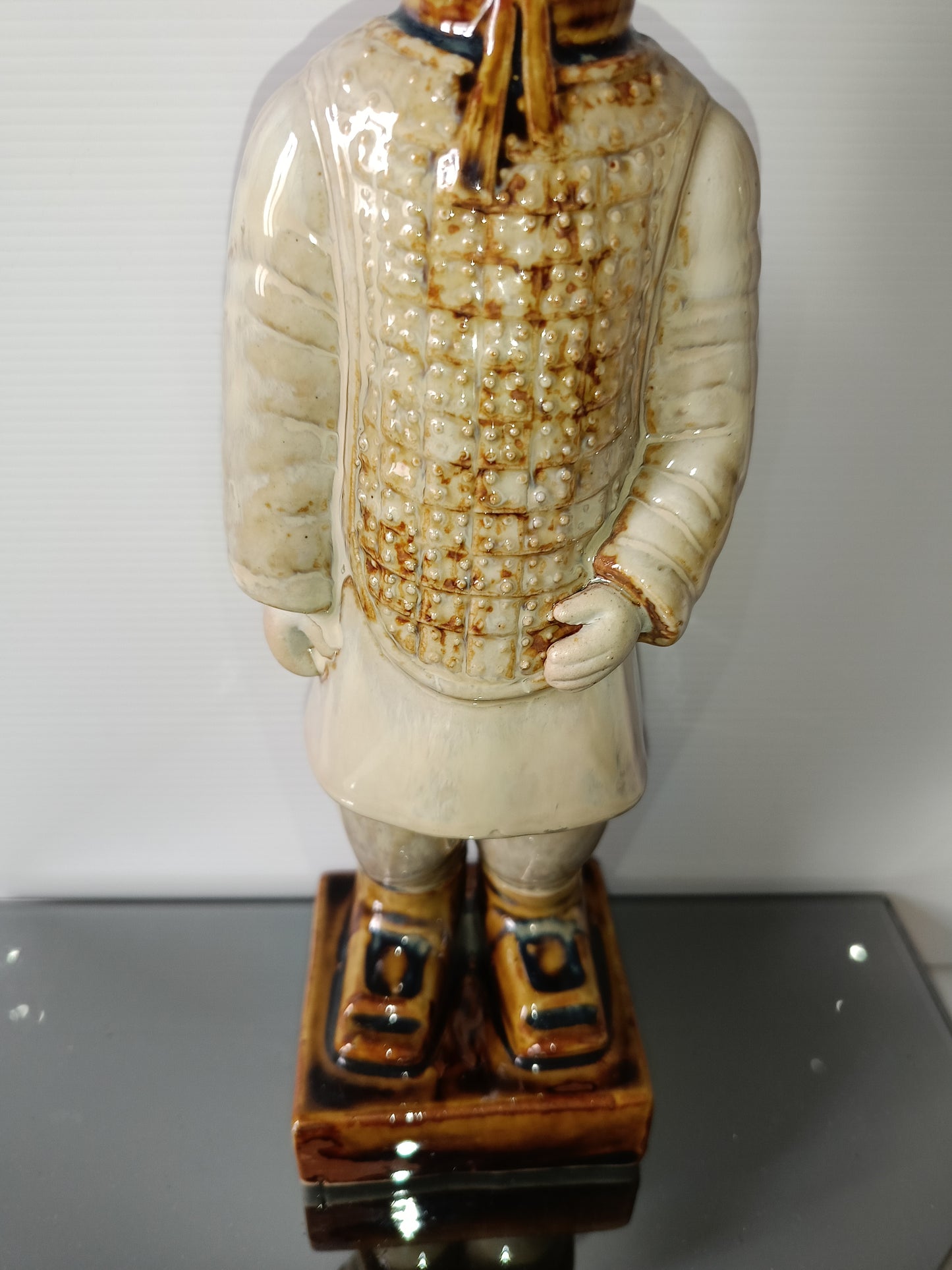 Statua Guerriero Cinese In Ceramica Smaltata
Vintage