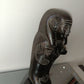 Statuetta Egizia In Pietra Nera Vintage