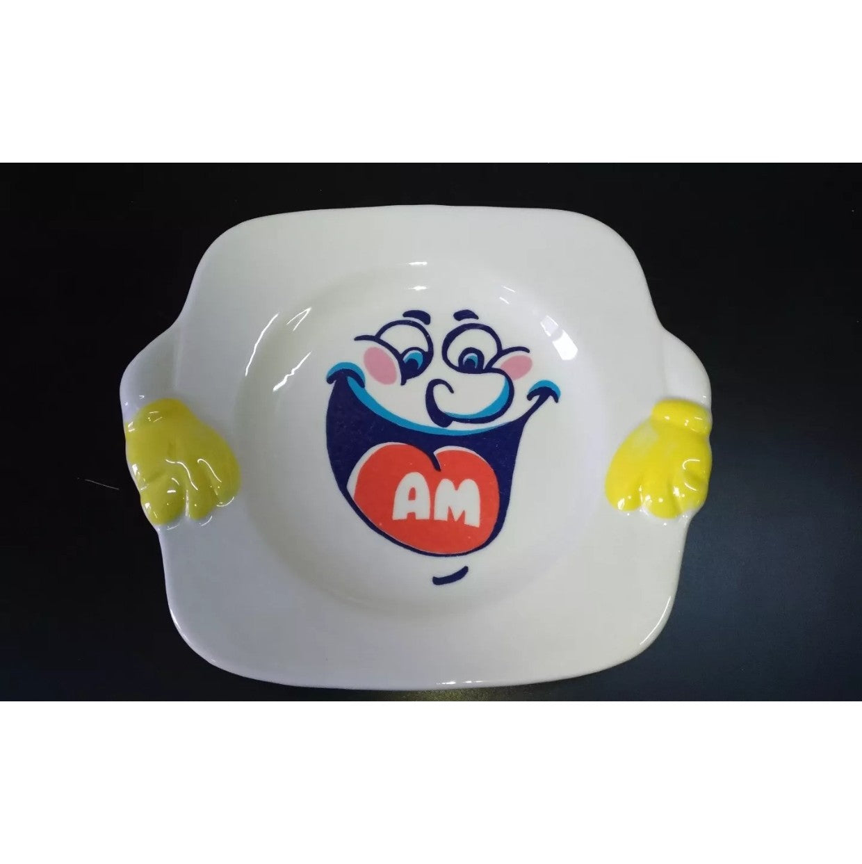 Piatto"piatti matti"gadget Giglio con scatola, anni 80