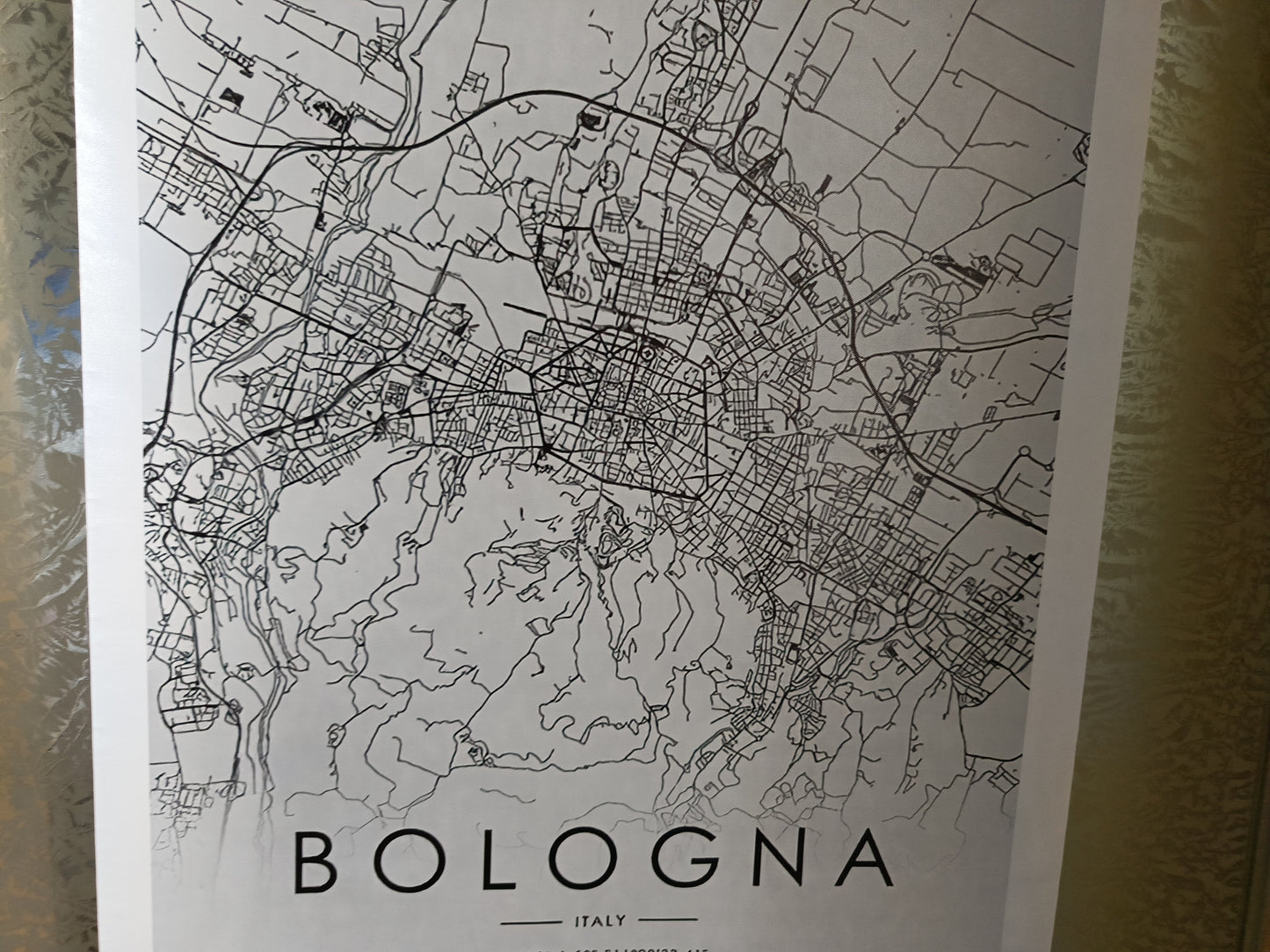 Stampa Su Tela Mappa stilizzata Bologna
Misure 75 x 55 Cm