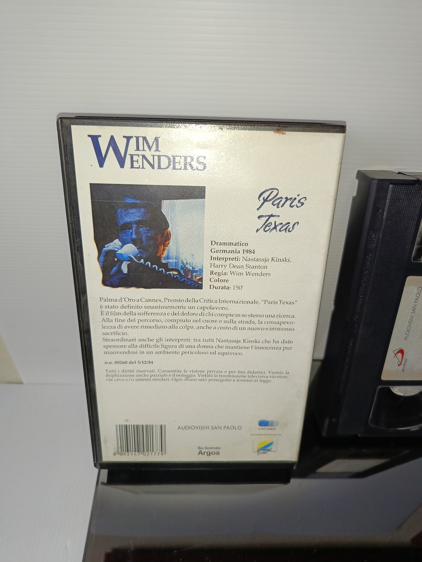 Paris Texas Nastassja Kinski VHS Edita da Audiovisivi San Paolo