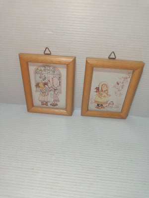 Due Piccoli Quadretti Da Appendere Sarah Kay Anni 70