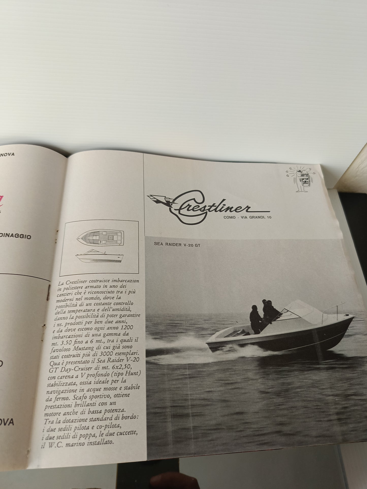 Inserto Pubblicitario 5°Salone Nautico Internazionale Genova  1966