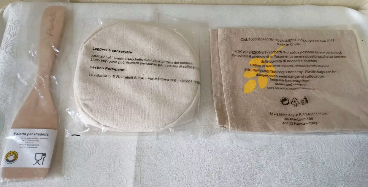 Cestino paletta tovagliette Mulino Bianco