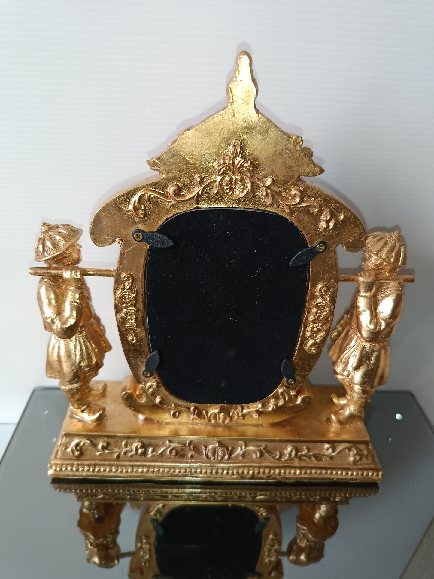 Portafoto Decorativo Stile Orientale In Resina Dorata