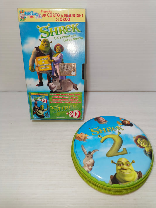 VHS e scatola porta merenda Shrek Mulino Bianco, LEGGI