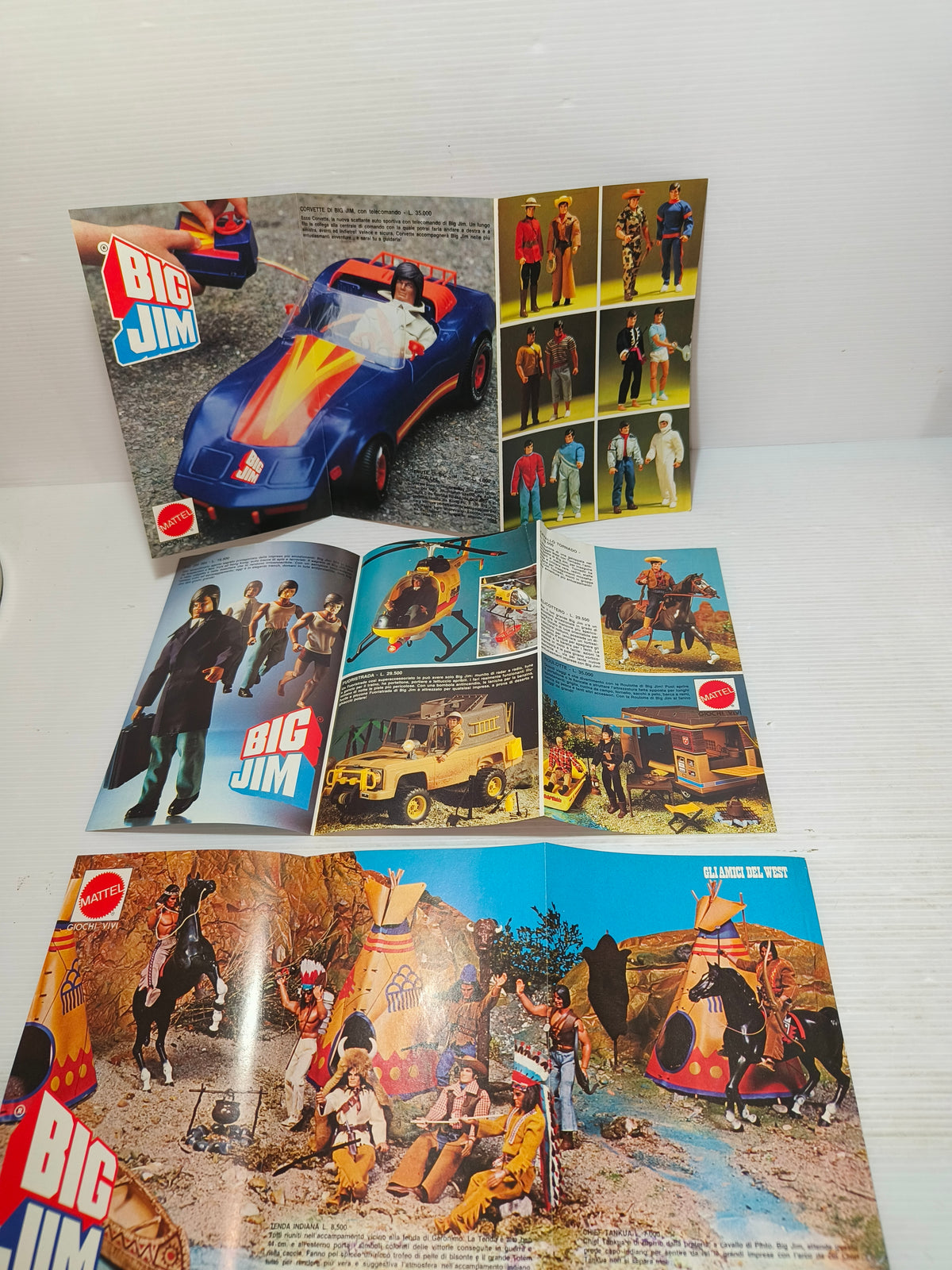 Depliant Inserti Pubblicitari Big Jim, anni 80