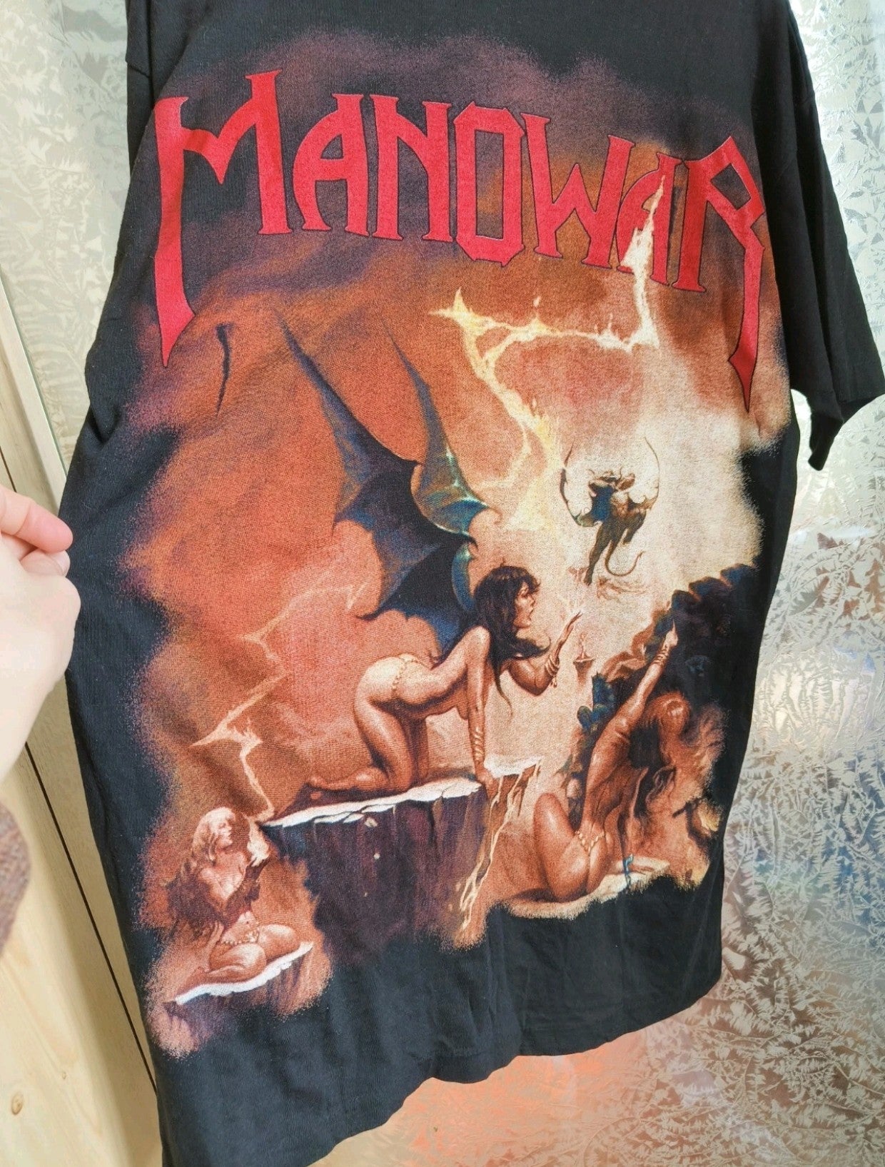 T Shirt Manowar anni 90 taglia L/XL