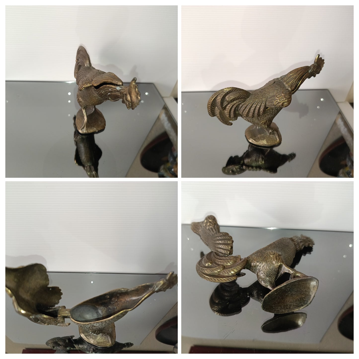 Gallo Posacenere In Metallo Vintage