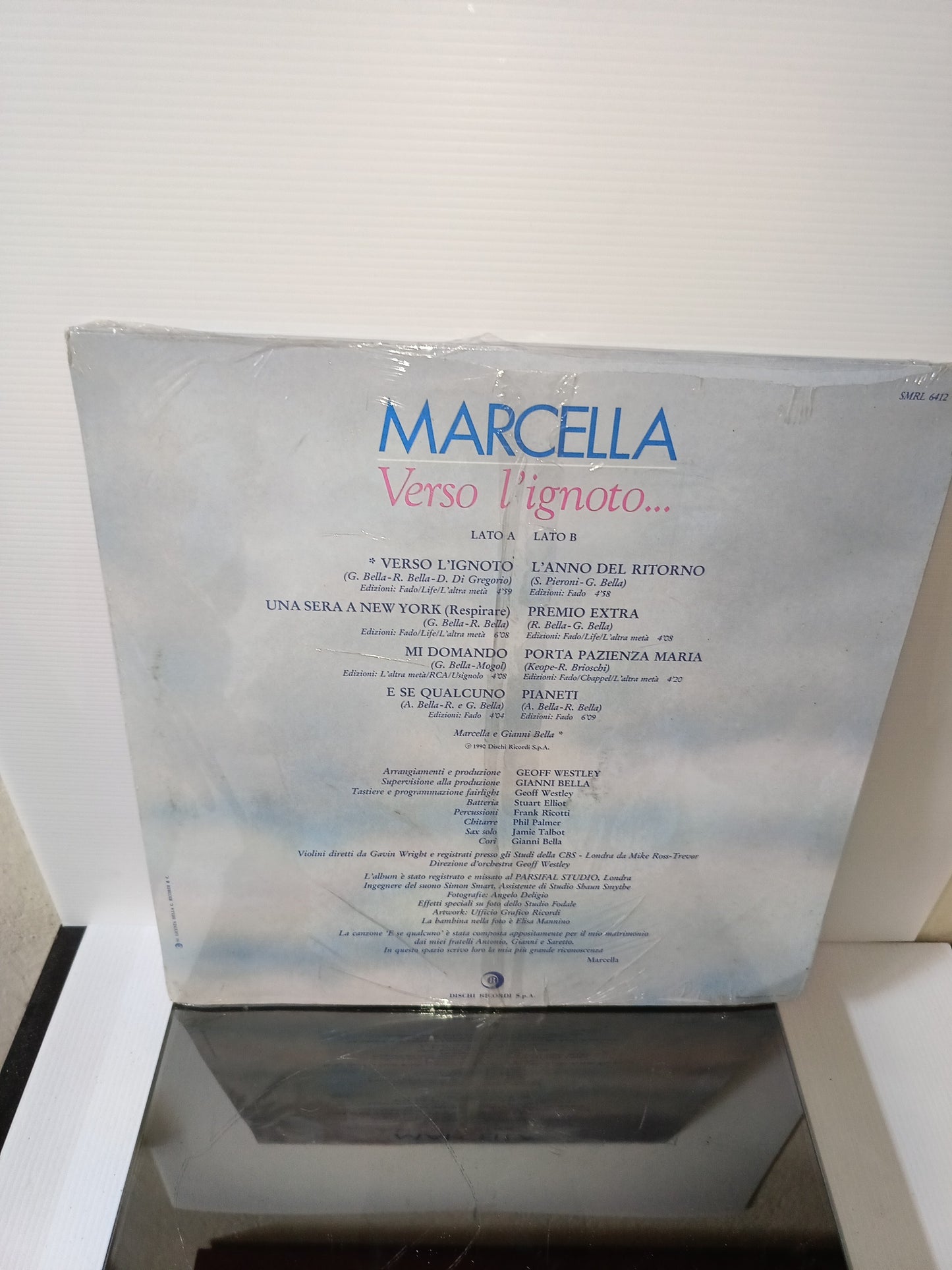 Verso L' Ignoto Marcella LP 33 Giri Edito da Dischi Ricordi cod.SMRL 6412