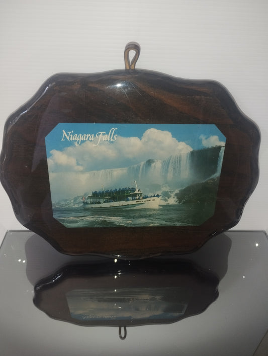 Souvenir Cascate Del Niagara In Legno Vintage