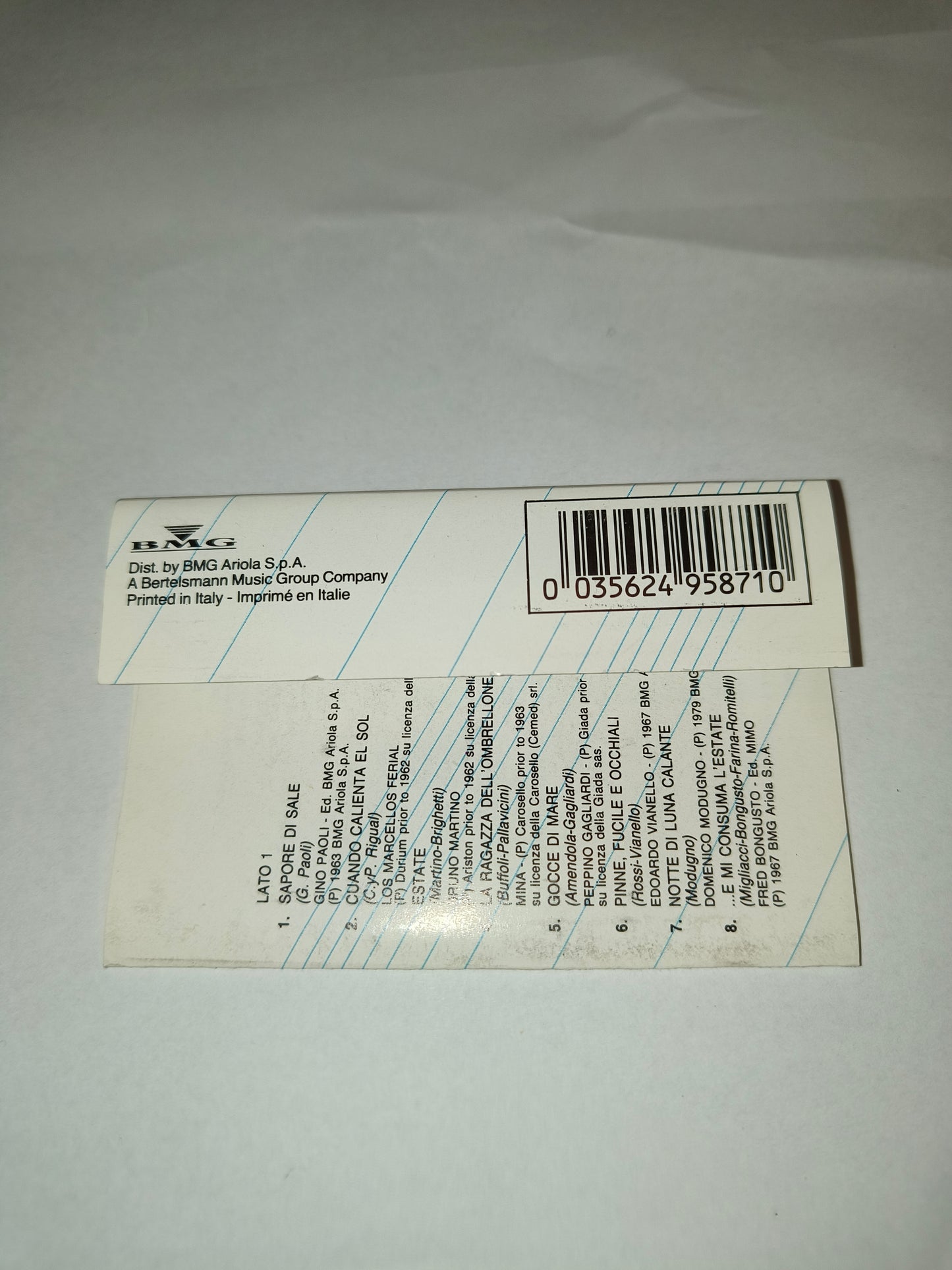 Sapore Di Sale Musicassetta, LEGGI