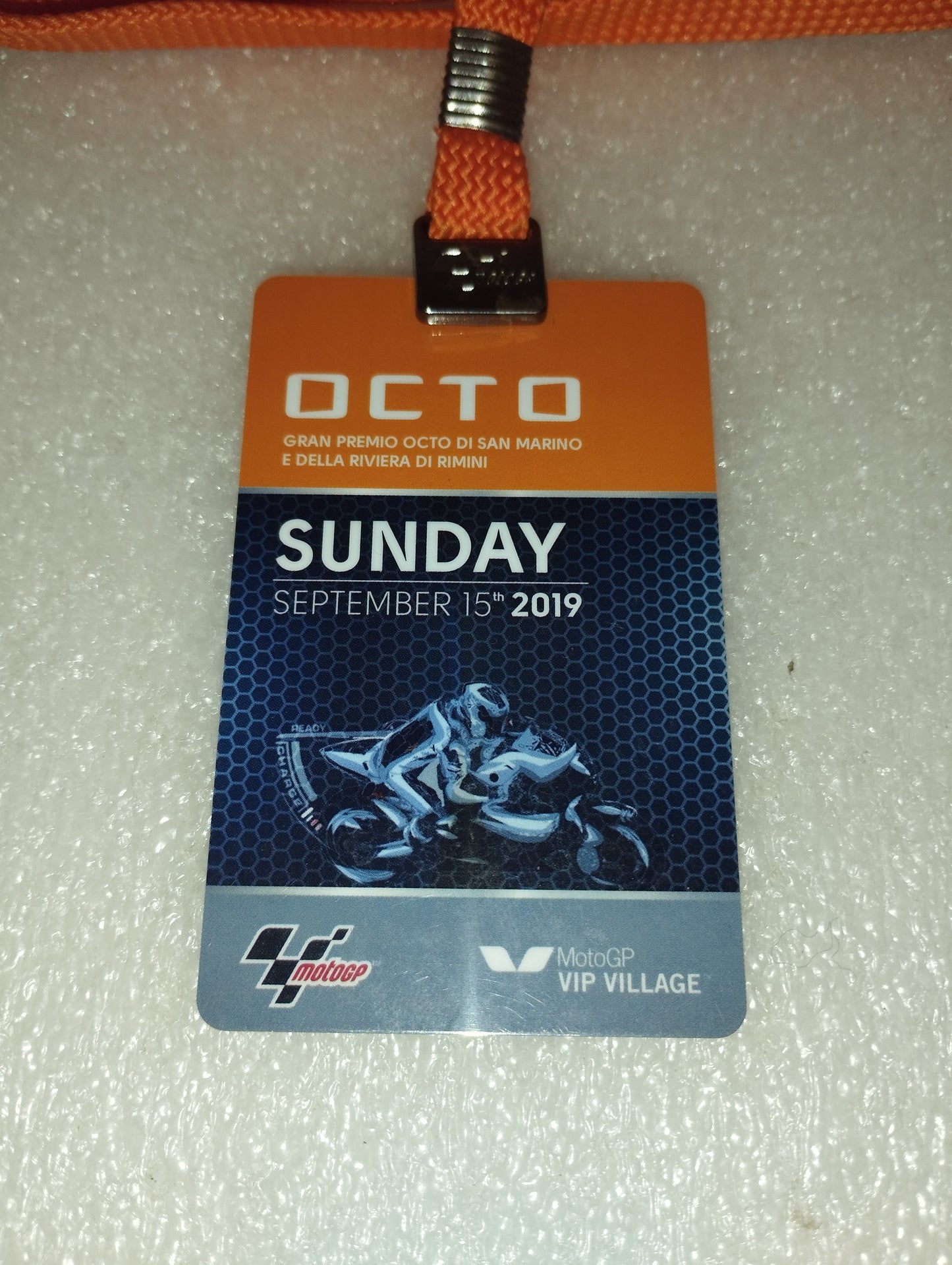 Pass Moto GP Gran Premio Octo Di San Marino e della Riviera di Rimini
Sunday 15 Settembre 2019
Vip Village