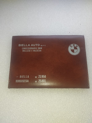 Porta Documenti/Libretto BMW In Finta Pelle Anni 70