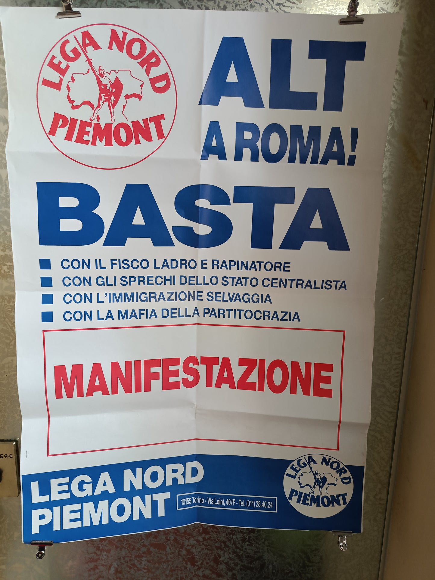 Manifesto D'epoca Lega Nord Piemont
Misure  99 x 69 Cm