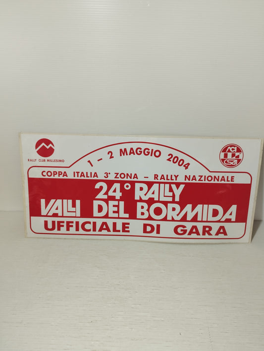 24° Rally Valli del Bormida 2004  Adesivo Originale
Ufficiale di Gara