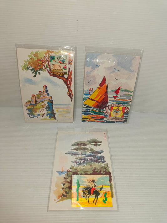 Cartoline con riquadro lenticolare, anni 50-60