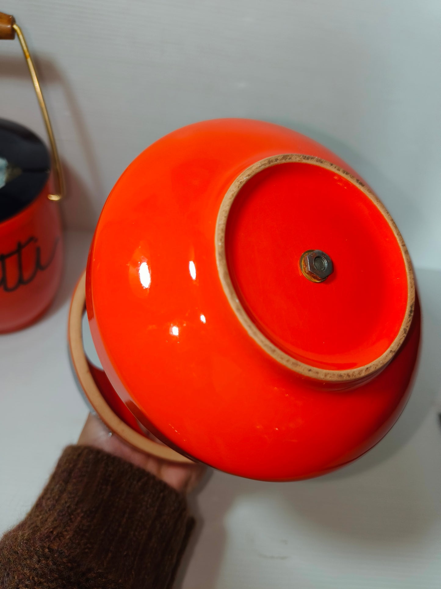 Porta grissini e biscottiera Ceramiche Cermac, anni 60-70 LEGGI