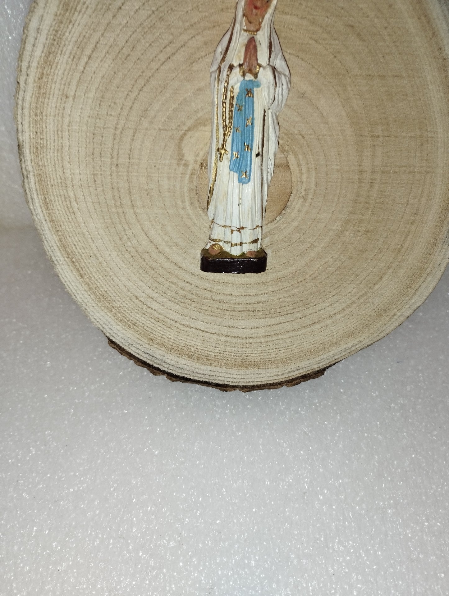 Madonnina In Legno Dipinta A Mano Vintage
