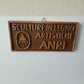 Insegna ANRI Sculture In Legno Artistiche Vintage