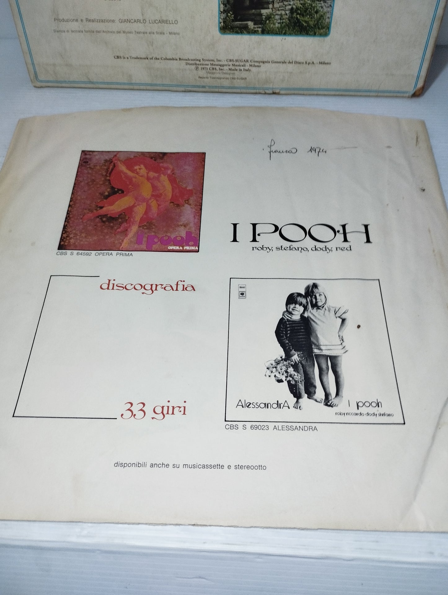 Parsifal I Pooh Lp 33 Giri
Edito nel 1973 da CBS Cod.S 69043
Prima Edizione con inserto