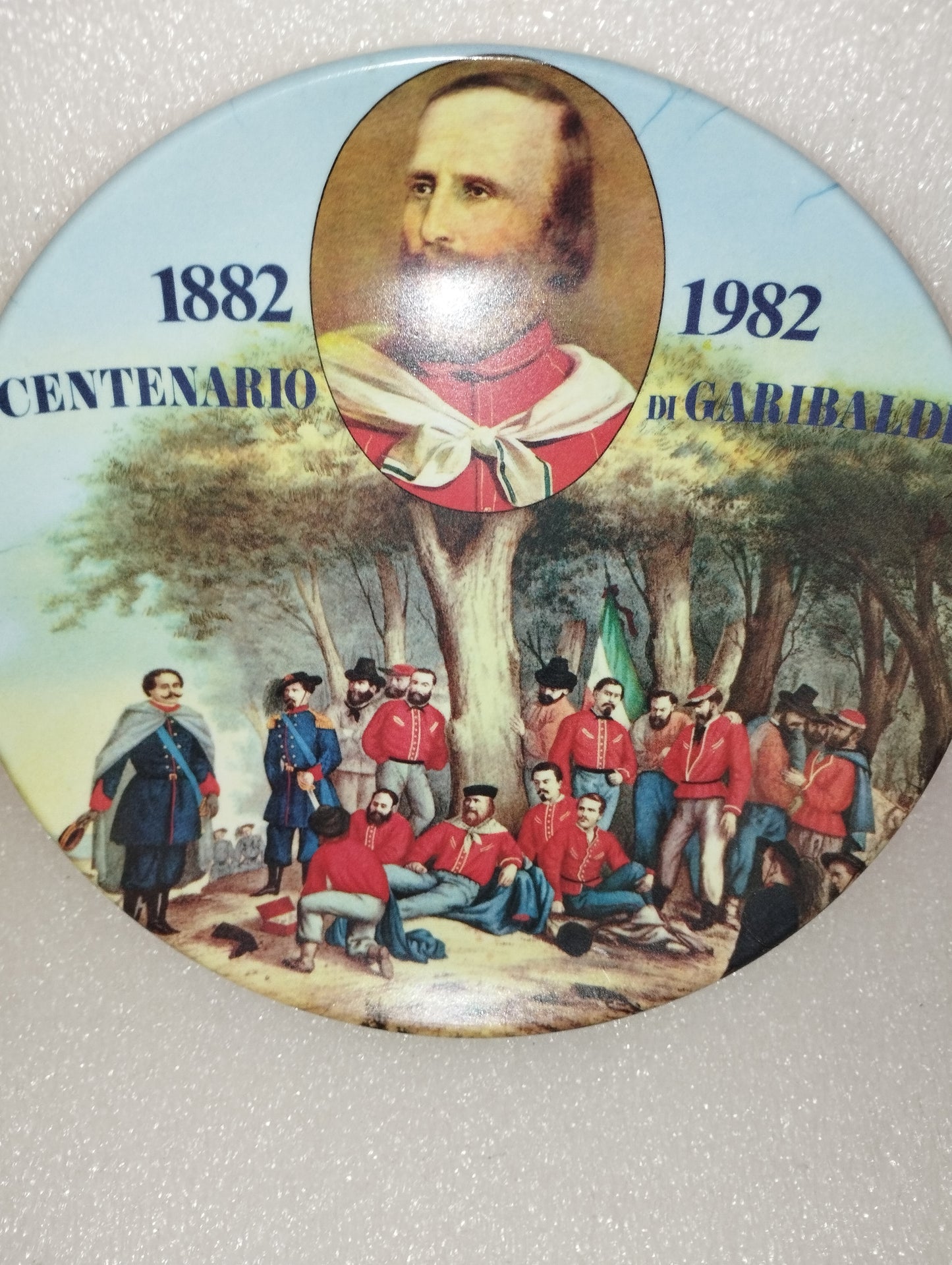 Piatto Centenario Di Garibaldi
1882/1982  In Melamina
Diametro 19 cm circa