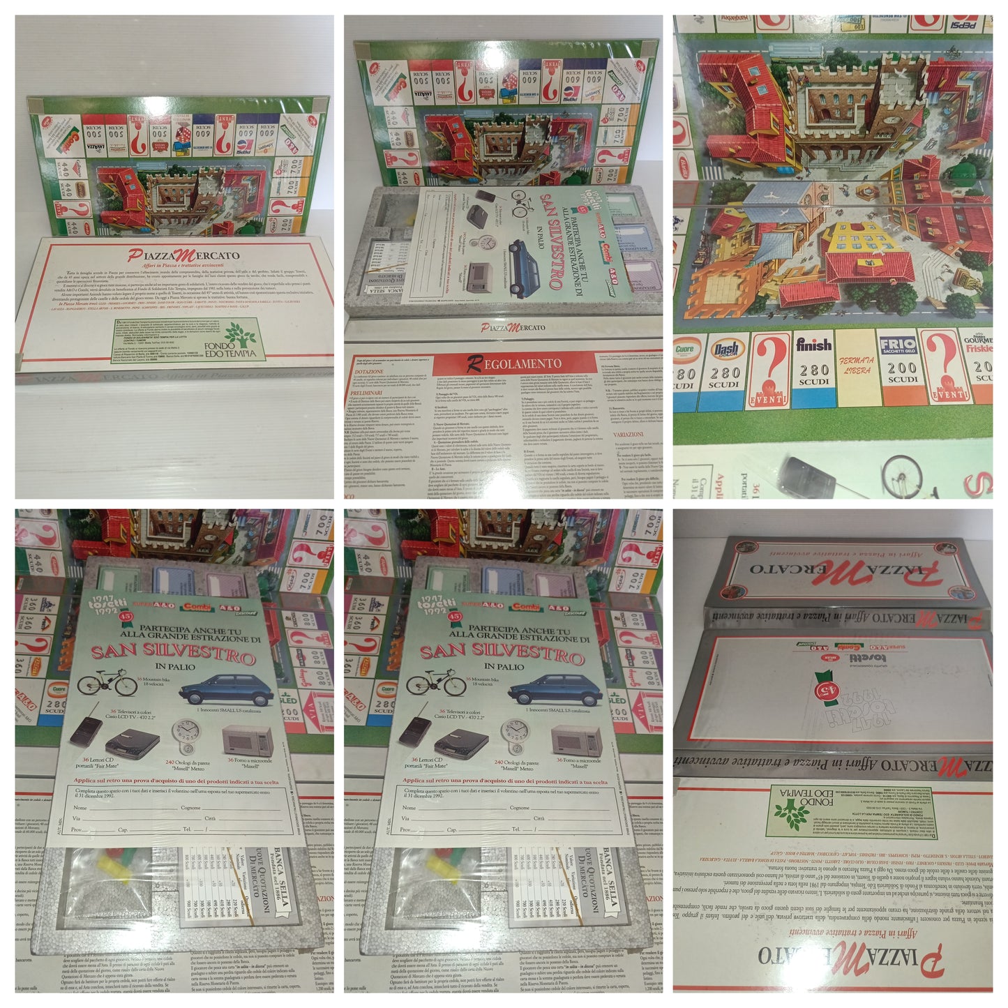 Piazza Mercato Gioco Da Tavolo sigillato anni 90
